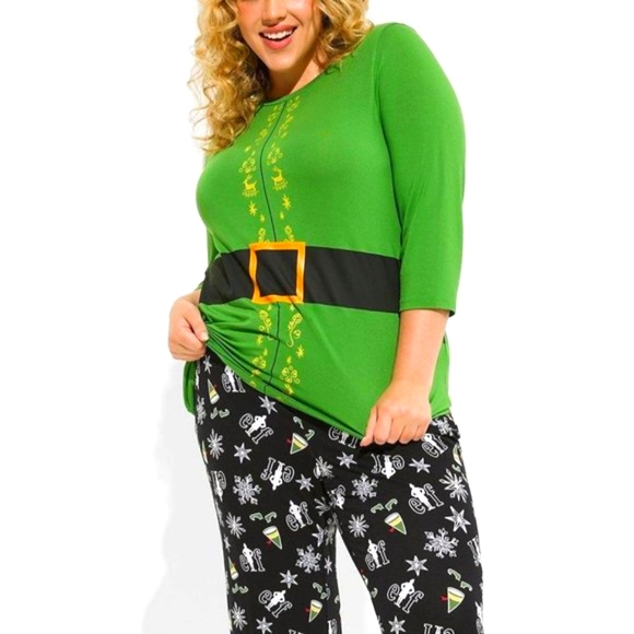 ❤️NWT VINTAGE TORRID TEE BUDDY THE ELF MOVIE SLEEP CHRISTMAS HOLIDAY TOP PLUS 2X - Picture 3 of 12